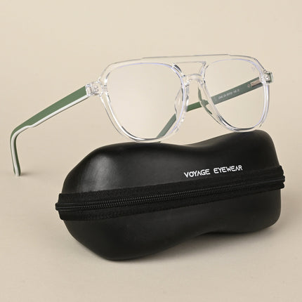 Voyage Maverick Transparent Wayfarer Eyeglasses for Men & Women - MG5083-C3