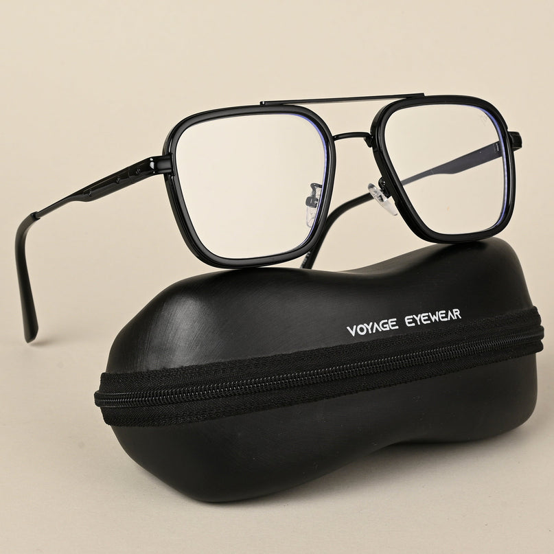 Voyage Maverick Black Wayfarer Eyeglasses for Men & Women - MG5080-C2