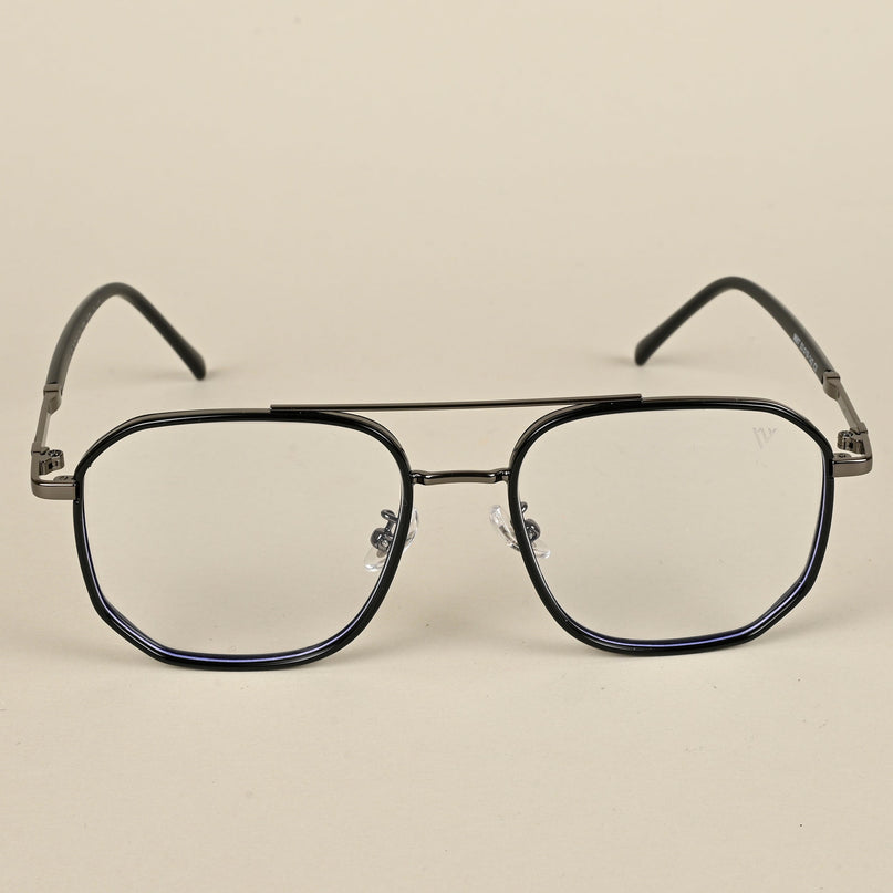 Voyage Maverick Grey & Black Wayfarer Eyeglasses for Men & Women - MG5111-C4