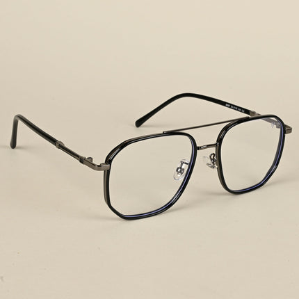 Voyage Maverick Grey & Black Wayfarer Eyeglasses for Men & Women - MG5111-C4