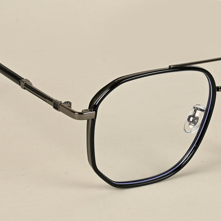 Voyage Maverick Grey & Black Wayfarer Eyeglasses for Men & Women - MG5111-C4