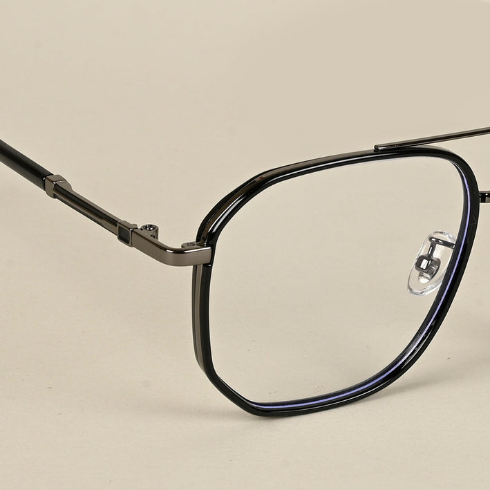 Voyage Maverick Grey & Black Wayfarer Eyeglasses for Men & Women - MG5111-C4