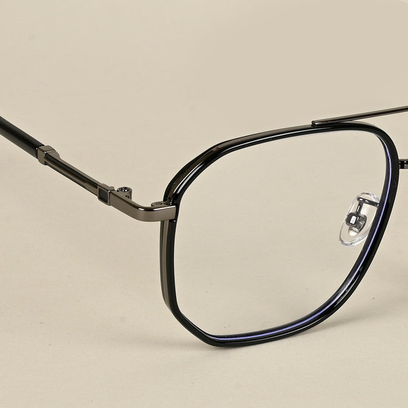 Voyage Maverick Grey & Black Wayfarer Eyeglasses for Men & Women - MG5111-C4