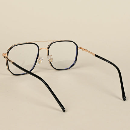 Voyage Maverick Golden & Black Wayfarer Eyeglasses for Men & Women - MG5108-C1