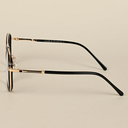 Voyage Maverick Golden & Black Wayfarer Eyeglasses for Men & Women - MG5108-C1