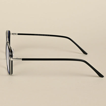 Voyage Maverick Silver & Black Wayfarer Eyeglasses for Men & Women - MG5106-C2