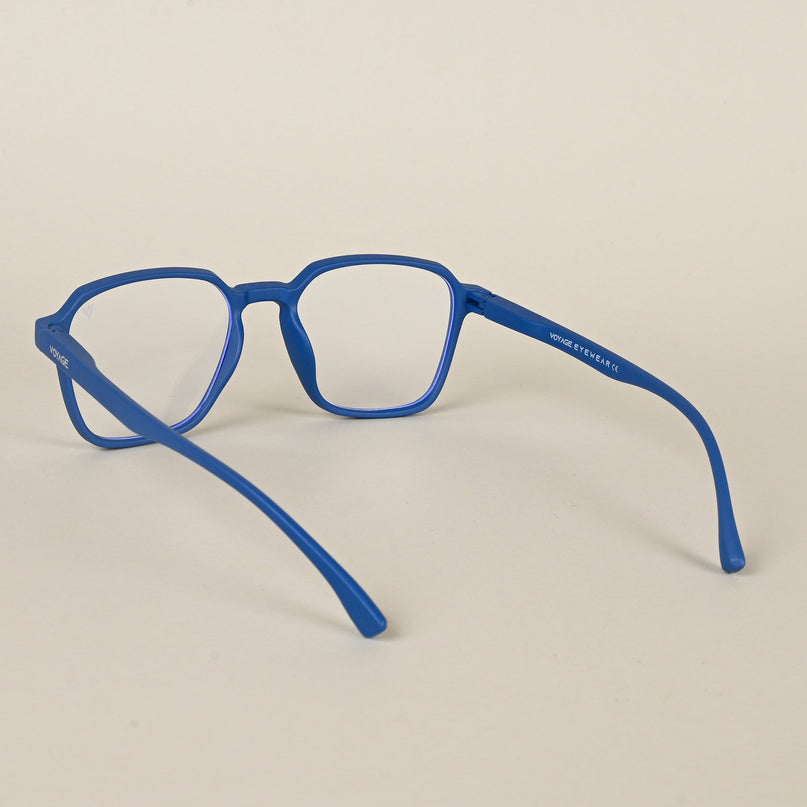 Voyage Air Royal Blue Square Eyeglasses for Men & Women - MG4544
