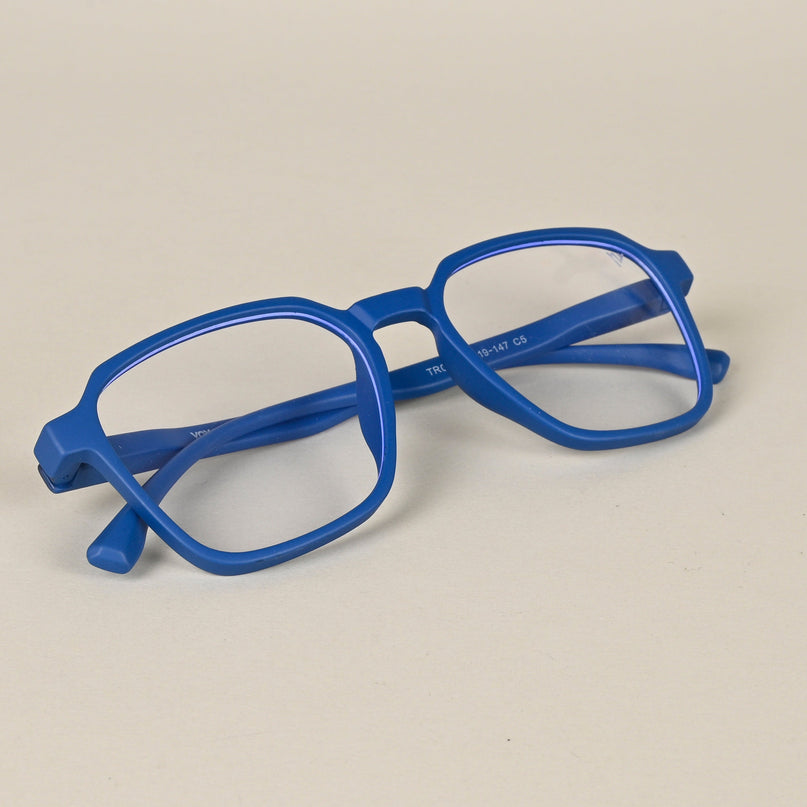 Voyage Air Royal Blue Square Eyeglasses for Men & Women - MG4544