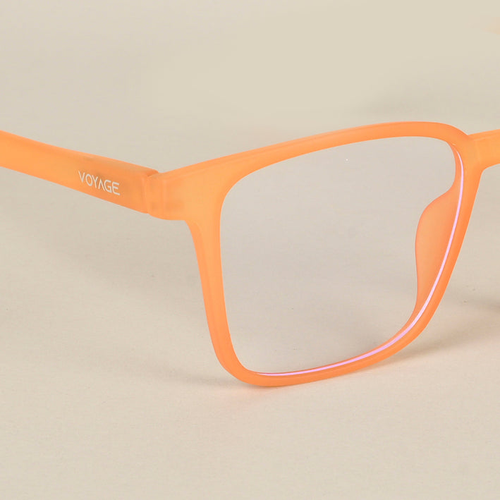 Voyage Air Orange Square Eyeglasses for Men & Women - MG4529