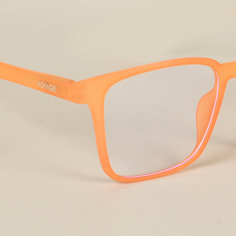 Voyage Air Orange Square Eyeglasses for Men & Women - MG4529