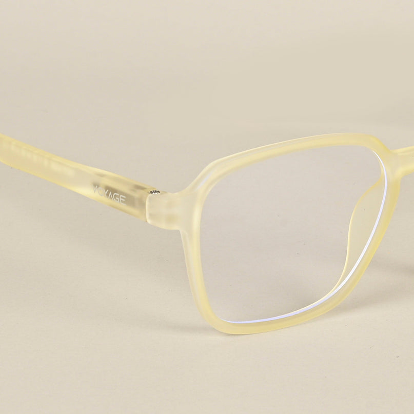 Voyage Air Yellow Square Eyeglasses for Men & Women - MG4537