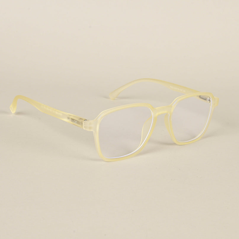Voyage Air Yellow Square Eyeglasses for Men & Women - MG4537