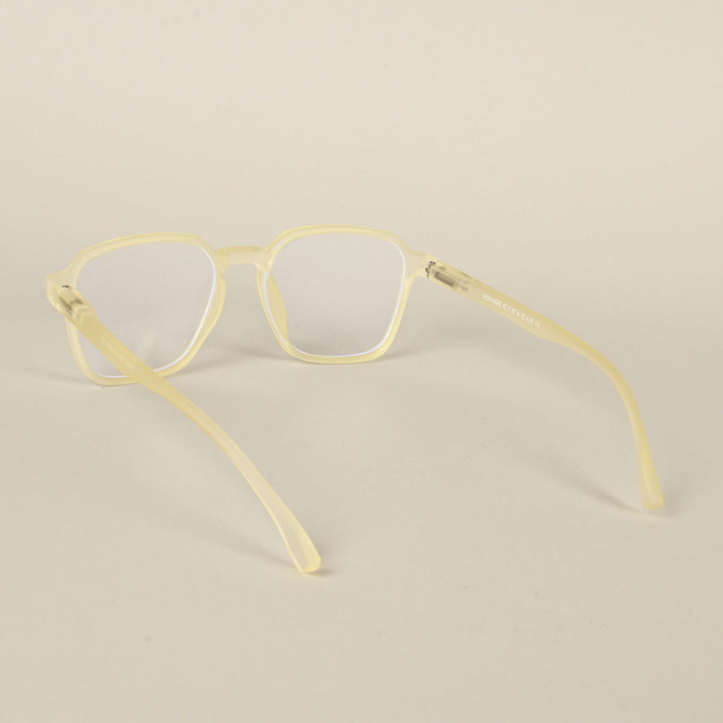 Voyage Air Yellow Square Eyeglasses for Men & Women - MG4537