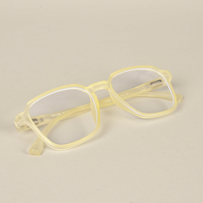 Voyage Air Yellow Square Eyeglasses for Men & Women - MG4537