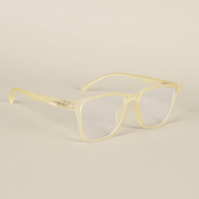 Voyage Air Yellow Square Eyeglasses for Men & Women - MG4527