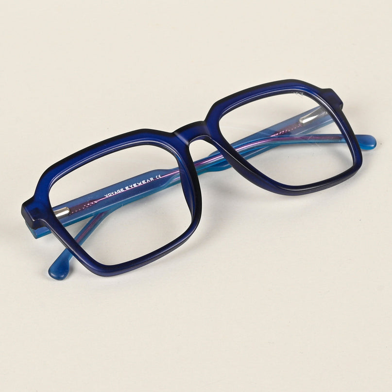 Voyage Navy Blue Wayfarer Eyeglasses for Men & Women - MG4915-C5