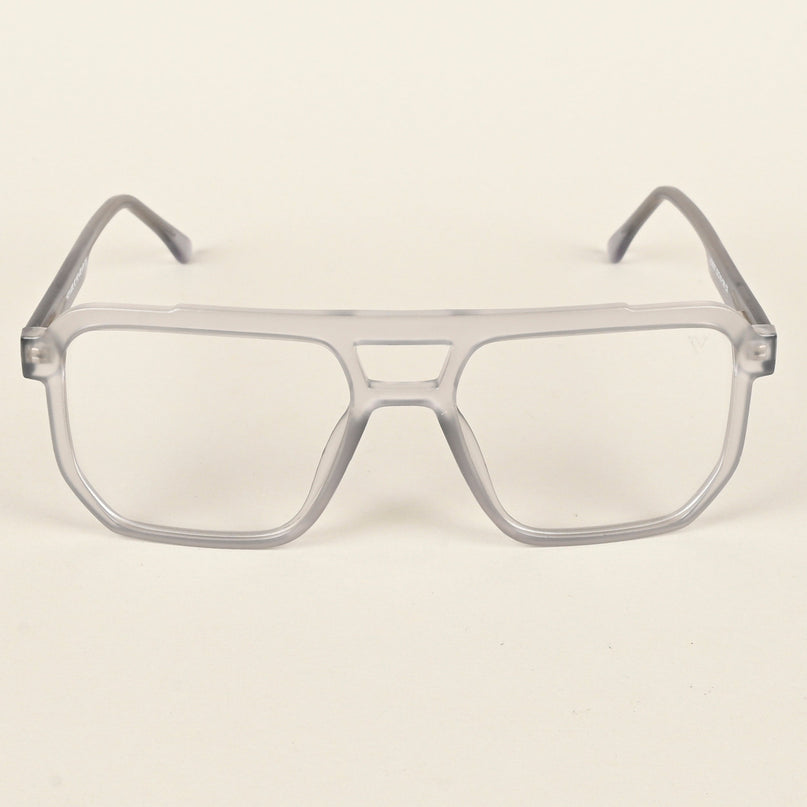 Voyage Maverick Transparent Grey Wayfarer Eyeglasses for Men & Women - MG4917-C2