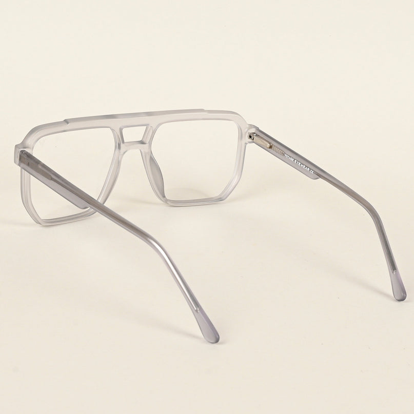 Voyage Maverick Transparent Grey Wayfarer Eyeglasses for Men & Women - MG4917-C2