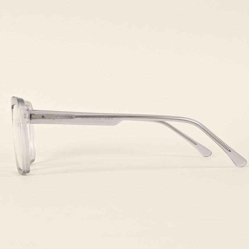 Voyage Maverick Transparent Grey Wayfarer Eyeglasses for Men & Women - MG4917-C2