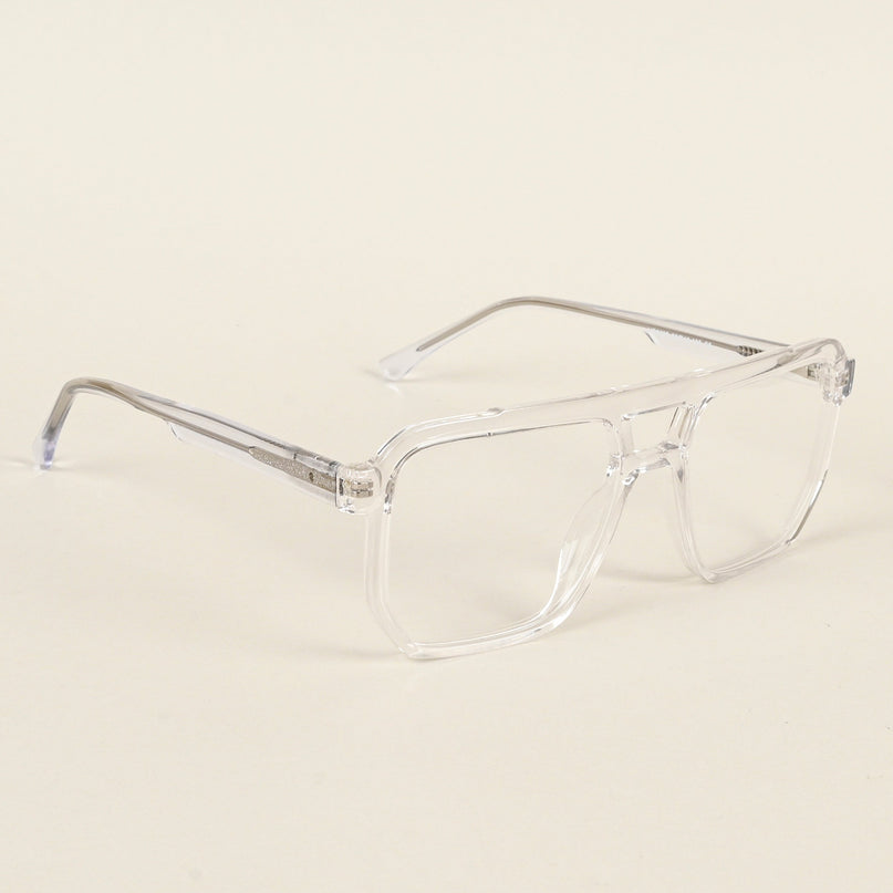 Voyage Maverick Transparent Wayfarer Eyeglasses for Men & Women - MG4918-C3