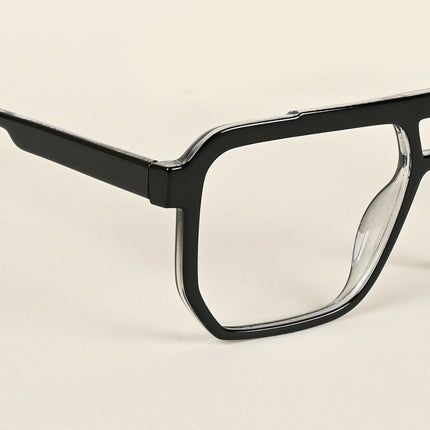 Voyage Maverick Shine Black Wayfarer Eyeglasses for Men & Women - MG4916-C1