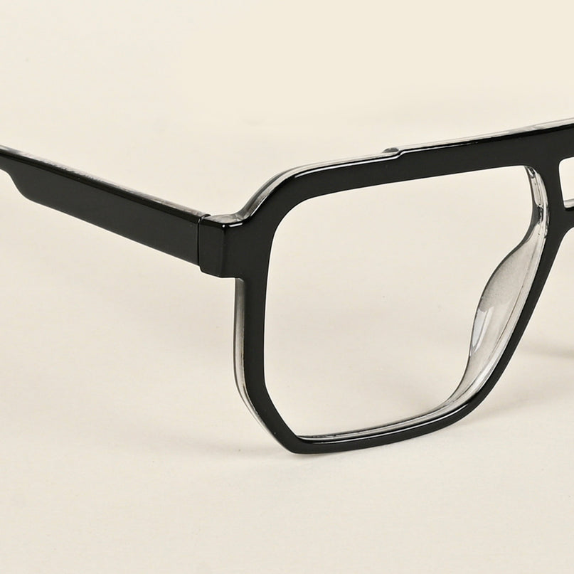 Voyage Maverick Shine Black Wayfarer Eyeglasses for Men & Women - MG4916-C1