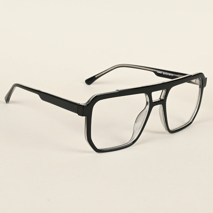 Voyage Maverick Shine Black Wayfarer Eyeglasses for Men & Women - MG4916-C1