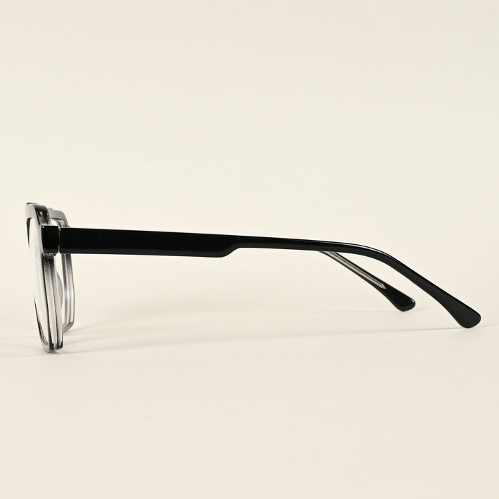 Voyage Maverick Shine Black Wayfarer Eyeglasses for Men & Women - MG4916-C1