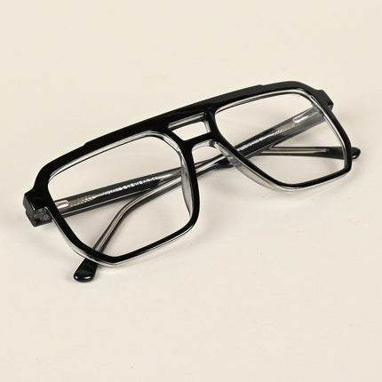 Voyage Maverick Shine Black Wayfarer Eyeglasses for Men & Women - MG4916-C1