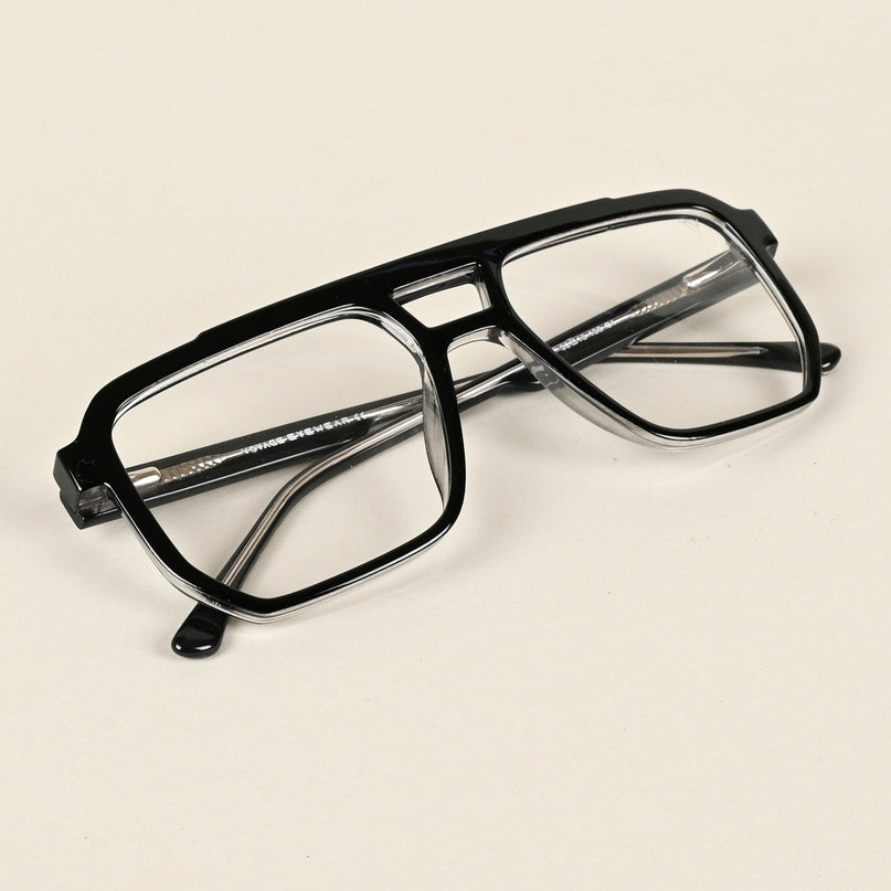 Voyage Maverick Shine Black Wayfarer Eyeglasses for Men & Women - MG4916-C1