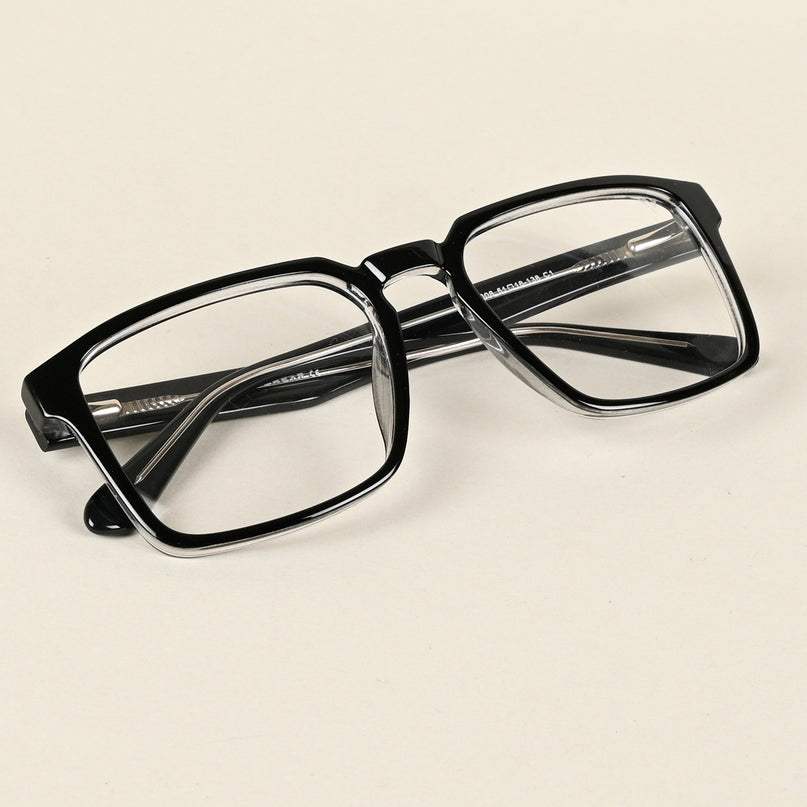 Voyage Shine Black Square Eyeglasses for Men & Women - MG4921-C1