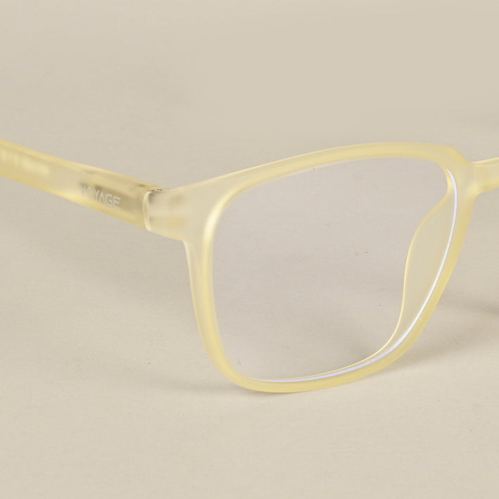 Voyage Air Yellow Square Eyeglasses for Men & Women - MG4547