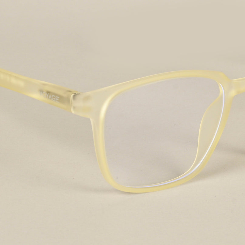 Voyage Air Yellow Square Eyeglasses for Men & Women - MG4547