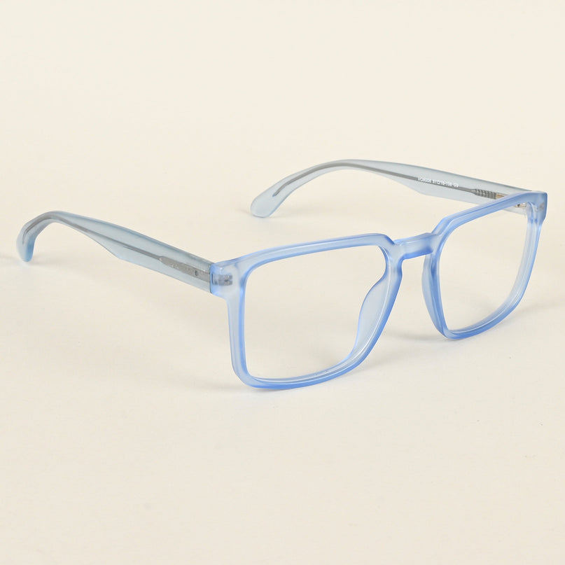 Voyage Transparent Blue Square Eyeglasses for Men & Women - MG4924-C4