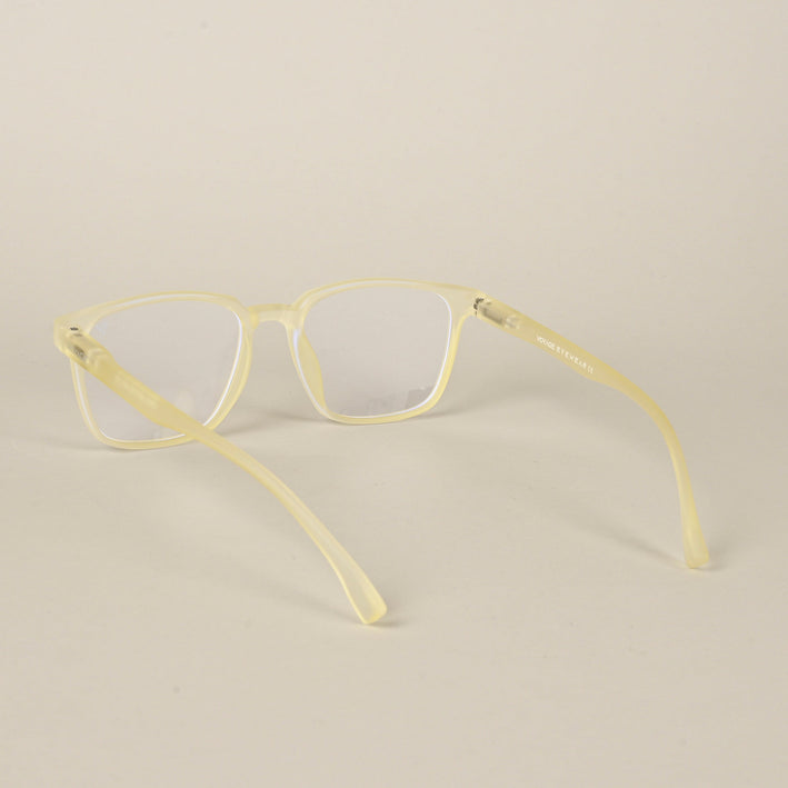 Voyage Air Yellow Square Eyeglasses for Men & Women - MG4547