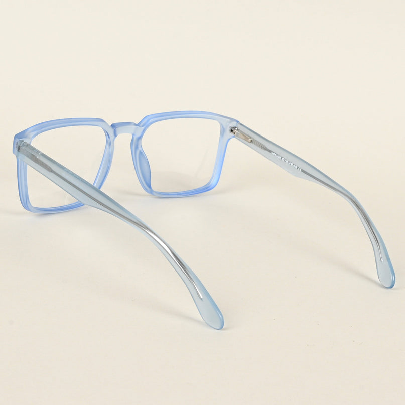 Voyage Transparent Blue Square Eyeglasses for Men & Women - MG4924-C4