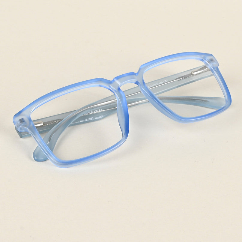 Voyage Transparent Blue Square Eyeglasses for Men & Women - MG4924-C4