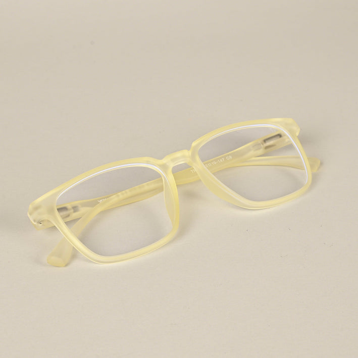 Voyage Air Yellow Square Eyeglasses for Men & Women - MG4547
