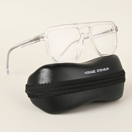 Voyage Maverick Transparent Wayfarer Eyeglasses for Men & Women - MG4918-C3