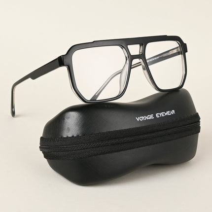 Voyage Maverick Shine Black Wayfarer Eyeglasses for Men & Women - MG4916-C1