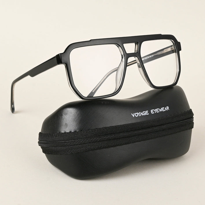 Voyage Maverick Shine Black Wayfarer Eyeglasses for Men & Women - MG4916-C1