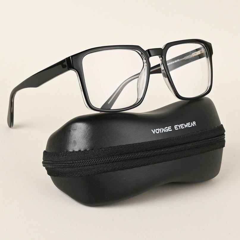 Voyage Shine Black Square Eyeglasses for Men & Women - MG4921-C1