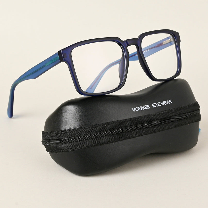 Voyage Navy Blue Square Eyeglasses for Men & Women - MG4925-C5