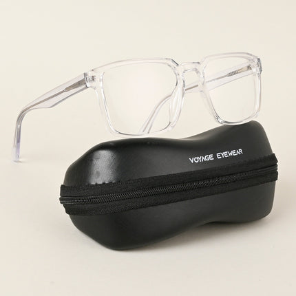 Voyage Transparent Square Eyeglasses for Men & Women - MG4923-C3