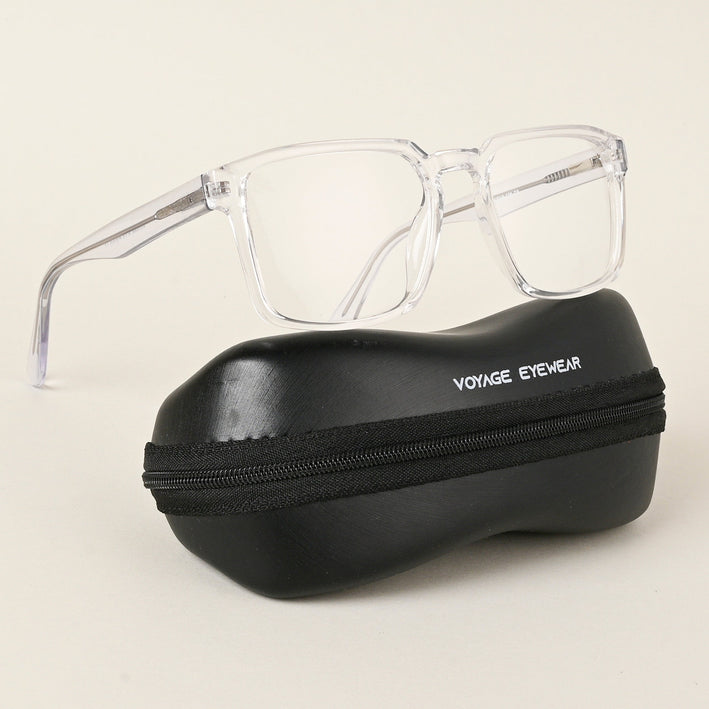 Voyage Transparent Square Eyeglasses for Men & Women - MG4923-C3