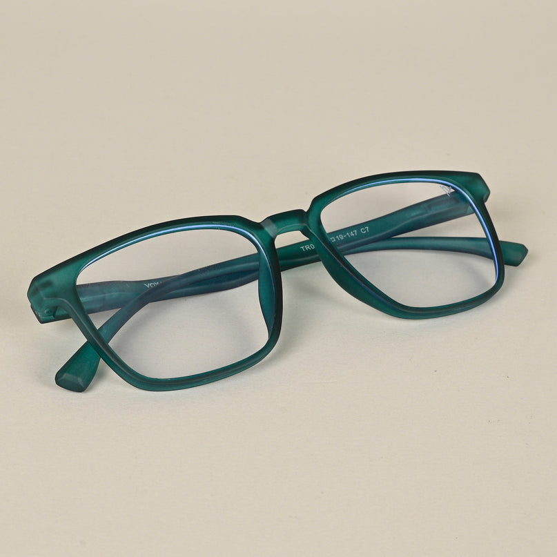 Voyage Air Green Square Eyeglasses for Men & Women - MG4548