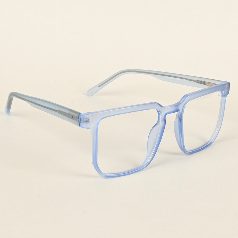 Voyage Transparent Blue Square Eyeglasses for Men & Women - MG4909-C4