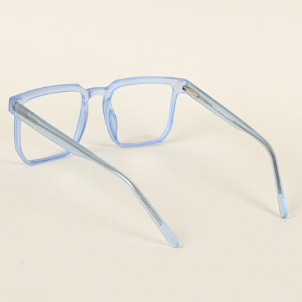 Voyage Transparent Blue Square Eyeglasses for Men & Women - MG4909-C4