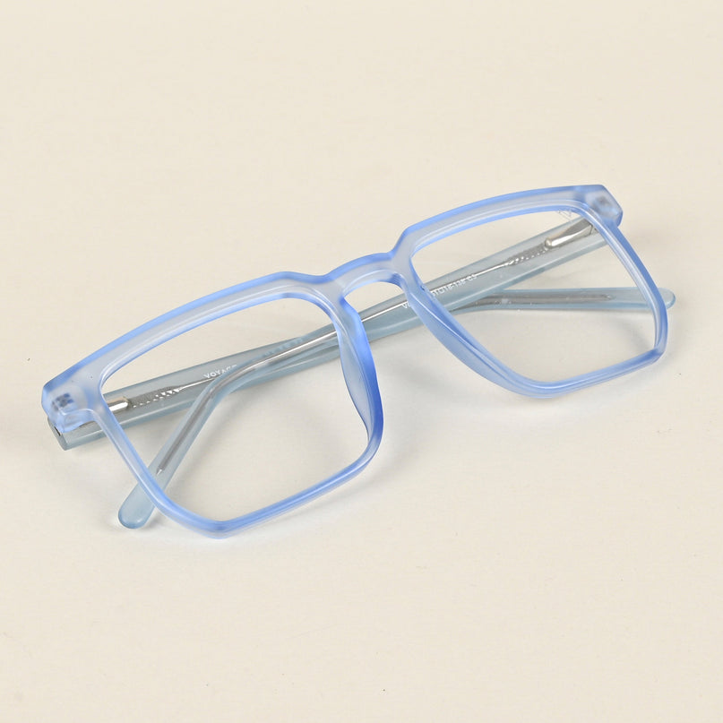Voyage Transparent Blue Square Eyeglasses for Men & Women - MG4909-C4