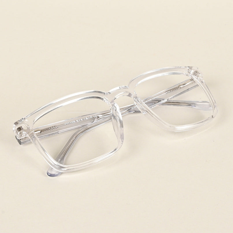Voyage Transparent Square Eyeglasses for Men & Women - MG4898-C3